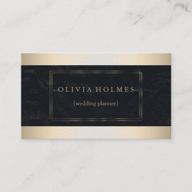 Moderne Elegante Gold Foil Metal Beruflich Visitenkarte (Vorderseite)
