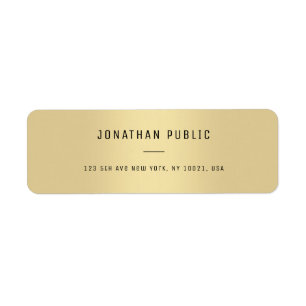 Moderne Elegante Gold Minimalistische Rückkehr