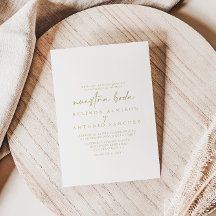 Moderne Elegante Gold Nuestra Boda Wedding