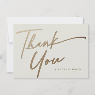 Moderne Elegante Gold Schrift Boho Brautparty Dankeskarte