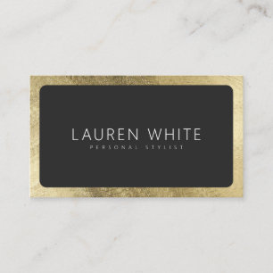 Moderne elegante Gold schwarz gerundet minimalisti Visitenkarte