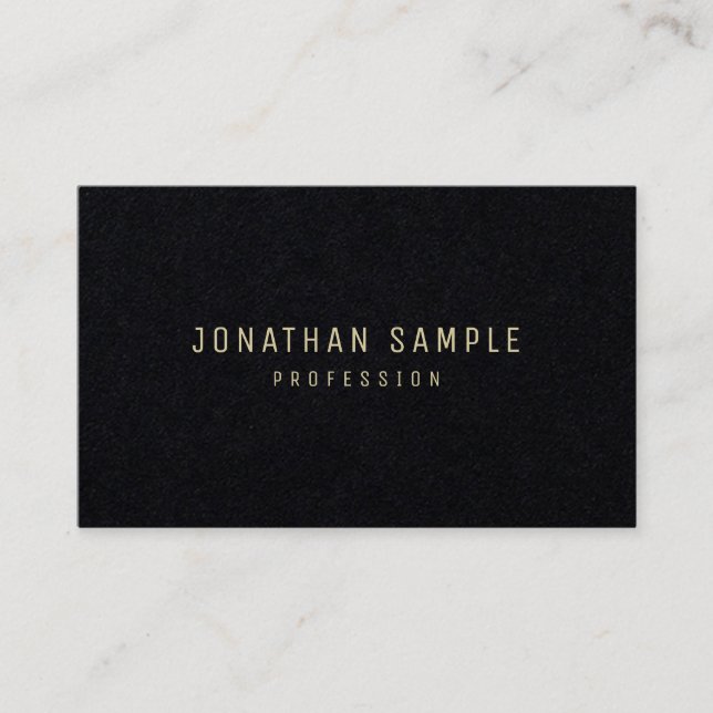 Moderne elegante Gold Text Einfache Vorlage Luxus Visitenkarte (Vorderseite)