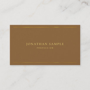 Moderne elegante Gold Text Premium Pearl Finish Lu Visitenkarte