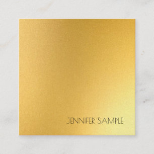 Moderne elegante Gold-Vorlage für einfaches Glam Quadratische Visitenkarte