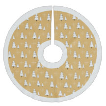 Moderne, elegante Goldbäume und Schneeflocken