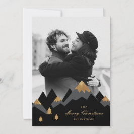 Moderne Elegante Goldberge Foto Weihnachten