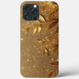 Moderne, elegante goldene Blütenkurve Case-Mate iPhone Hülle