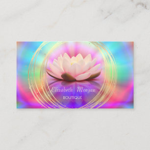 Moderne elegante goldene Kreise Lotus farbenfroh Visitenkarte