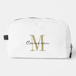 Moderne elegante goldene personalisierte Monogramm Waschbeutel