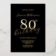 Moderne elegante goldene Schrift Achtzigster Gebur