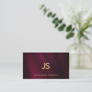Moderne elegante goldene Textmonogramm Erstellen S Visitenkarte