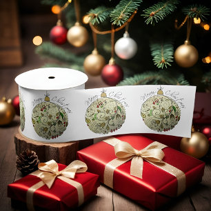 Moderne Elegante Goldene Weihnachtszeit Satinband