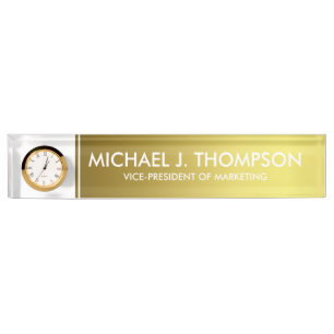 Moderne elegante Goldfolie mit Monogramm Namensplakette