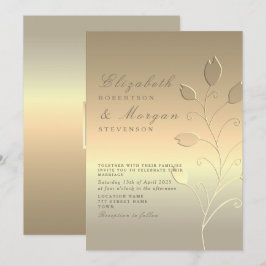Moderne elegante Goldhochzeit Einladung