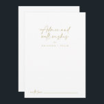 Moderne, elegante Goldhochzeiten - Wünsche Hinweiskarte<br><div class="desc">Diese moderne, elegante Goldhochzeit mit guten Wünschen ist der perfekte Ort für eine rustikale Hochzeit. Das einfache und elegante Design zeichnet sich durch klassische, goldene und extravagante Schriftzeichen aus. Diese Karten sind ideal für Hochzeiten, Brautparty, Babydusche, Graduiertenfest u.v.m. Personalisieren Sie die Karten mit den Namen der Braut und Bräutigam, den...</div>