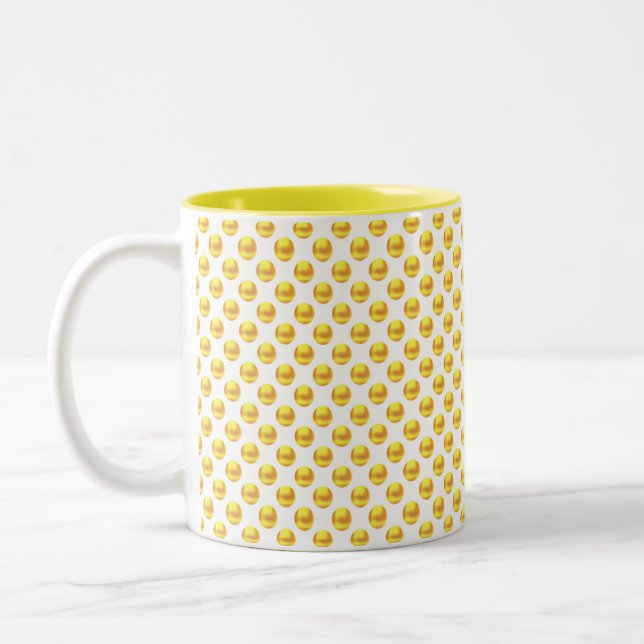 Moderne elegante Goldpunkte Zweifarbige Tasse (Links)