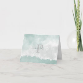 Moderne elegante grüne Aquarellfarben-Monogramm