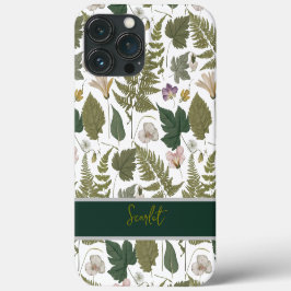 Moderne, elegante grüne Frühlingssonne Blätter und Case-Mate iPhone Hülle