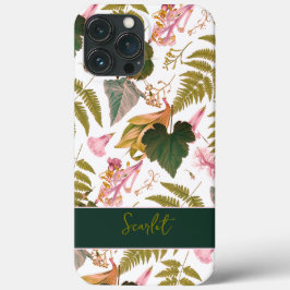 Moderne, elegante grüne Frühlingsstifte und Blätte Case-Mate iPhone Hülle