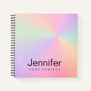 Moderne elegante gürtelförmige bunte holografisc notizbuch