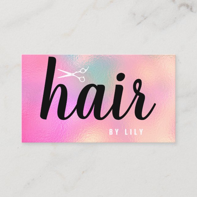 Moderne, elegante Hairstyllistische Schere Visitenkarte (Vorderseite)