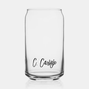 Moderne elegante handgeschriebene Schrift personal Dosenglas