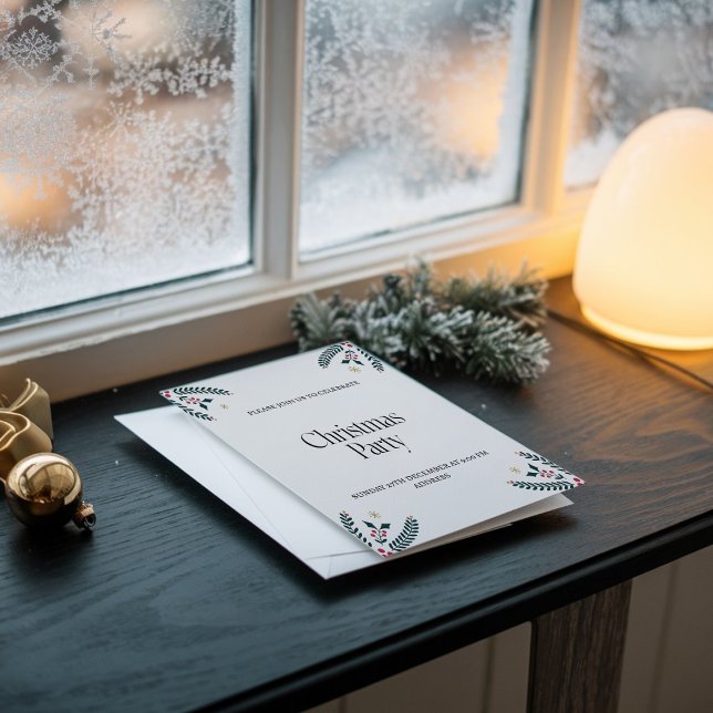 Moderne Elegante Happy Christmas Party Einladung (Von Creator hochgeladen)
