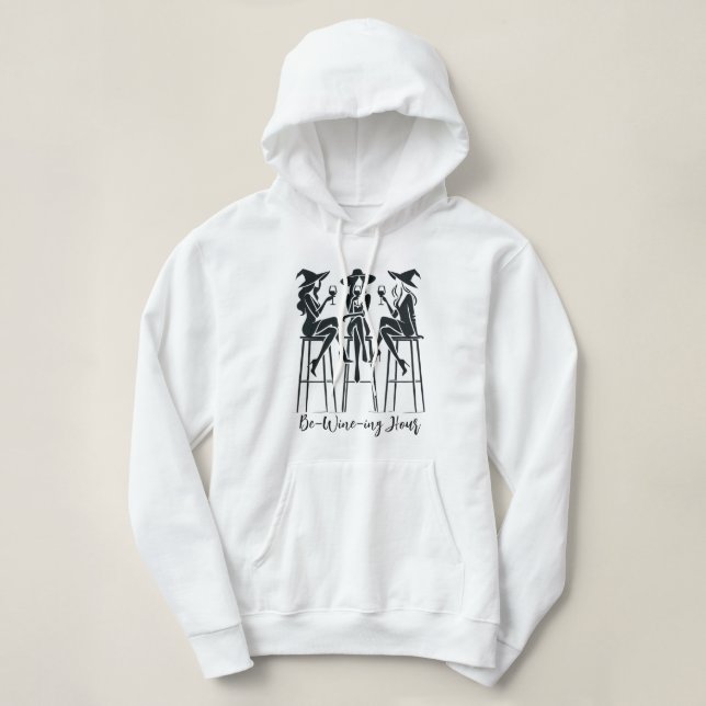 Moderne, elegante Hexen Weinnacht, Halloween Hoodie (Design vorne)