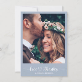 Moderne Elegante Hochzeit Danke Foto Card