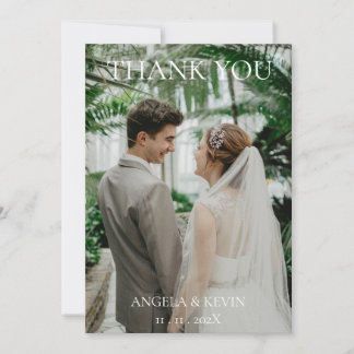 Moderne, elegante Hochzeit Dankeschön-Karte Einladung
