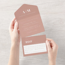 Moderne, elegante Hochzeit der Dusty-Rose