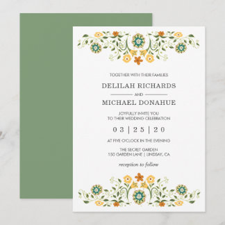 Moderne, elegante Hochzeit Einladung