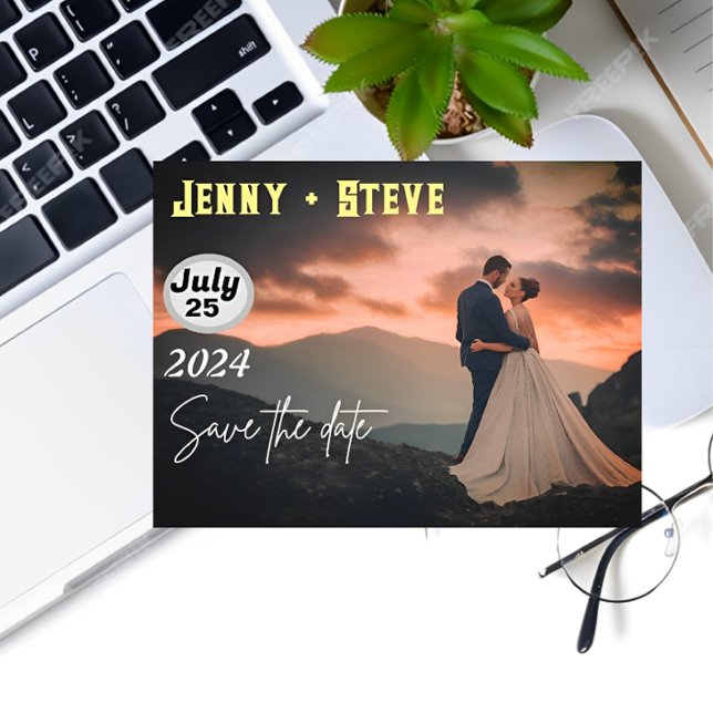 Moderne Elegante Hochzeit Einladung Postkarte (Von Creator hochgeladen)