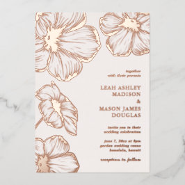 Moderne, elegante Hochzeit Folieneinladung