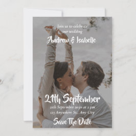 Moderne Elegante Hochzeit für einen Urlaub Save The Date
