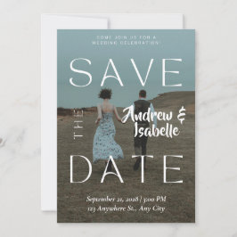 Moderne Elegante Hochzeit für einen Urlaub Save The Date