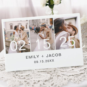 Moderne elegante Hochzeit im Minimalistischen Foto Gästebuch