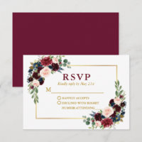 Moderne elegante Hochzeit in Gold Burgund
