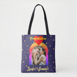 Moderne Elegante Hochzeit maßgeschneiderte Foto To Tasche