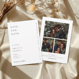 Moderne, elegante Hochzeit mit Foto Save The Date