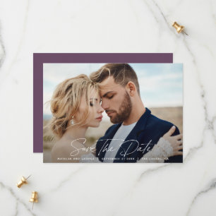 Moderne elegante Hochzeit mit Schriftzug Save The Date