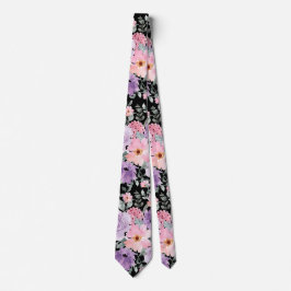 Moderne elegante Hochzeit mit schwarzer Flora Krawatte