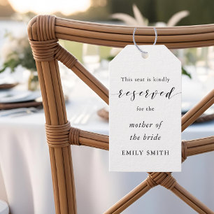 Moderne elegante Hochzeit reservierte Sitzplatz-St Geschenkanhänger