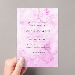 Moderne elegante Hochzeit - Rettet das Datum Acryleinladungen