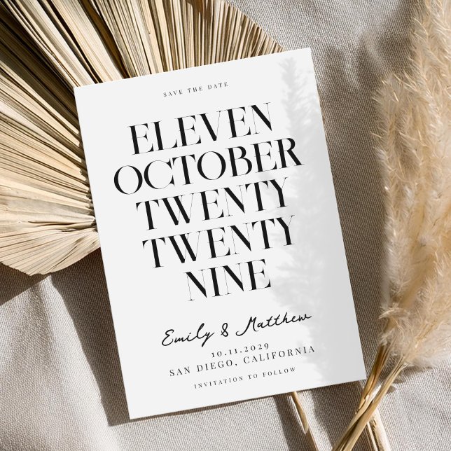 Moderne elegante Hochzeit Save The Date (Von Creator hochgeladen)