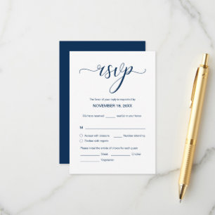 Moderne Elegante Hochzeit UAWG, Respond Begleitkarte