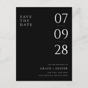 Moderne, elegante Hochzeiten retten das Datum Ankündigungspostkarte