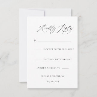 Moderne elegante Hochzeits-RSVP-Antwortkarte RSVP Karte
