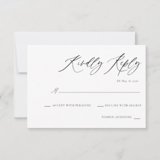 Moderne elegante Hochzeits-RSVP-Antwortkarte RSVP Karte