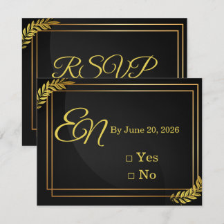 Moderne elegante Hochzeits-RSVP-Vorlage | Edita RSVP Karte